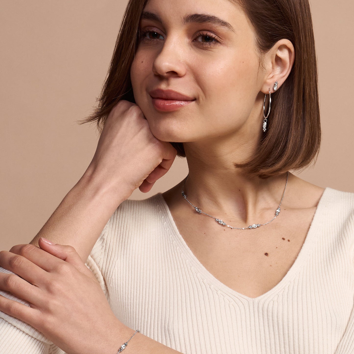 Olivia Burton Classic Dainty Silver Tone Bracelet