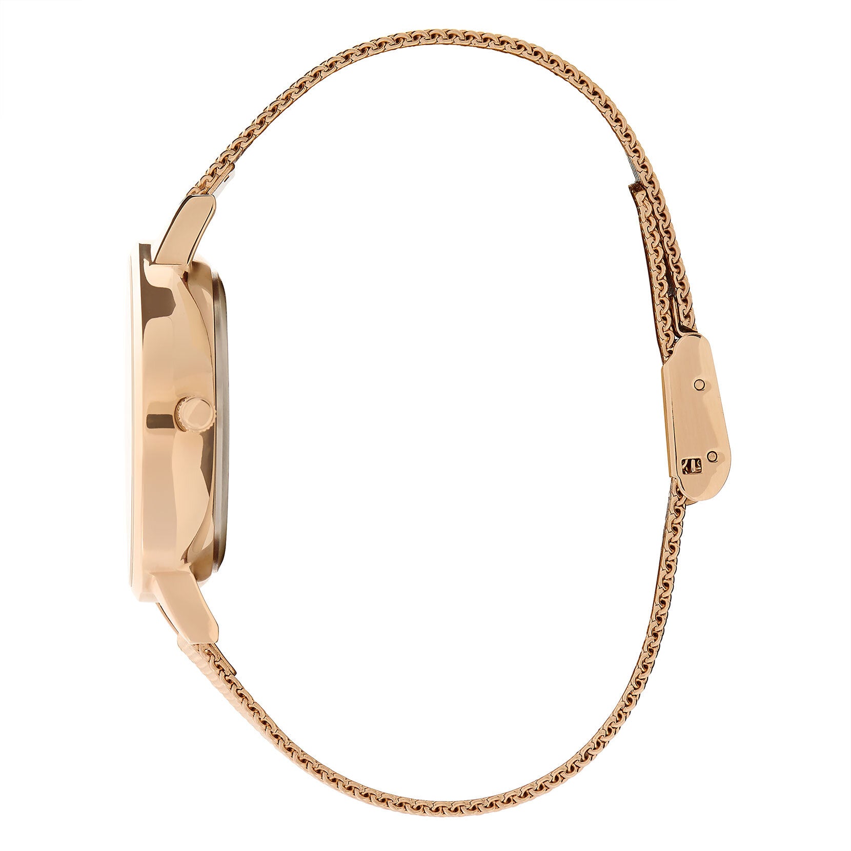 Olivia Burton Multifunction 34mm Carnation Gold Mesh Watch