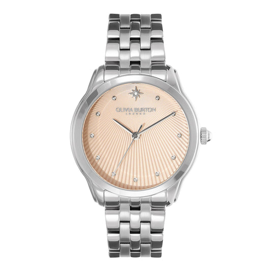 Olivia Burton Celestial 36mm Starlight Blush & Silver Bracelet Watch
