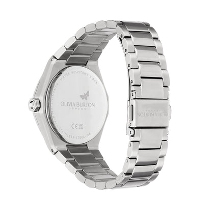 Olivia Burton Sports Luxe 33mm Hexa Blush & Silver Bracelet Watch