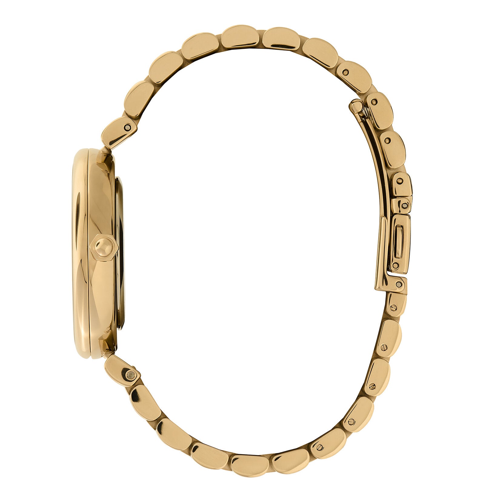 Olivia Burton Signature 36mm Dogwood T-Bar Black & Gold Bracelet Watch