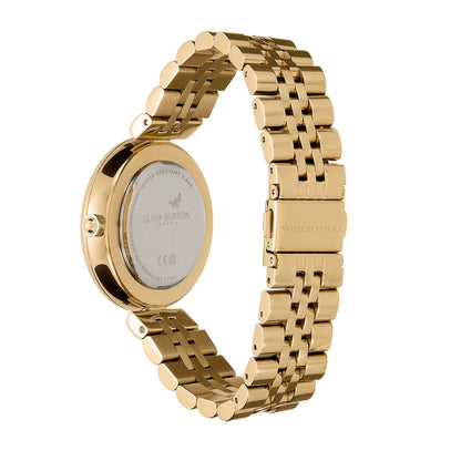 Olivia Burton Signature 36mm Dogwood T-Bar Black & Gold Bracelet Watch