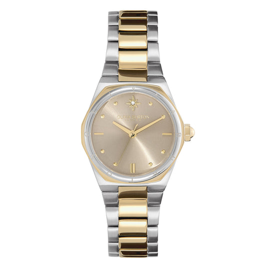 Olivia Burton Sports Luxe 28mm Mini Hexa Neo Gold & Two Tone Bracelet Watch