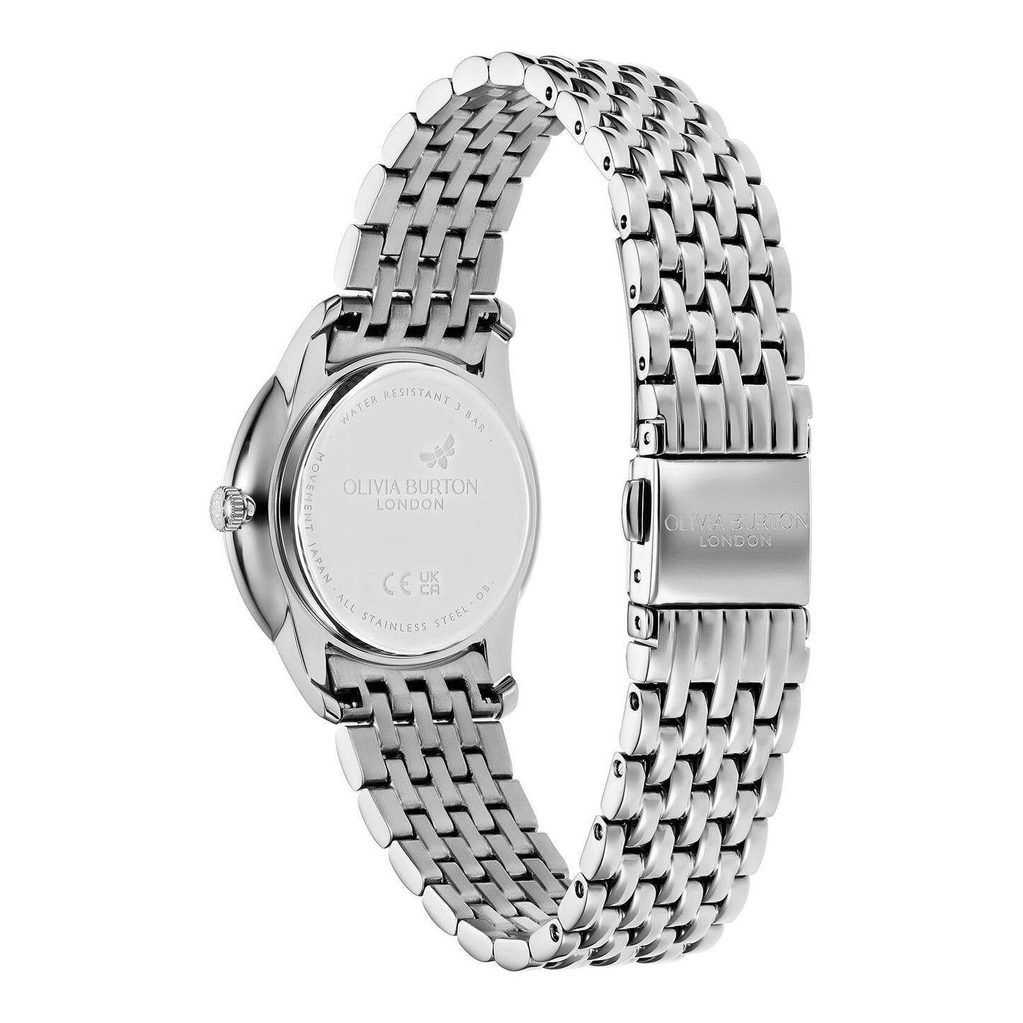 Olivia Burton Classic 32mm Swirl Silver Bracelet Watch