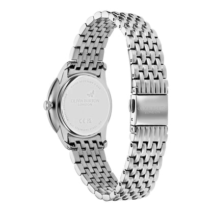Olivia Burton Classic 32mm Swirl Silver Bracelet Watch