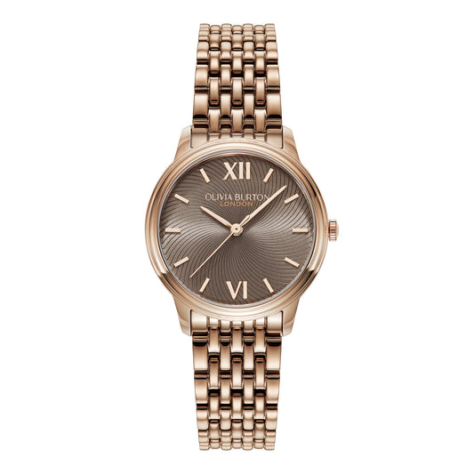Olivia Burton Classic 32mm Swirl Mushroom & Rose Gold Bracelet Watch
