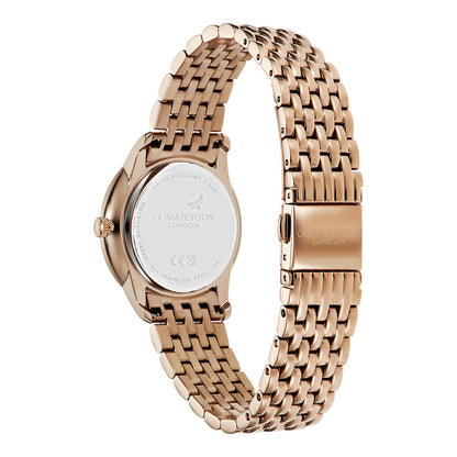 Olivia Burton Classic 32mm Swirl Mushroom & Rose Gold Bracelet Watch
