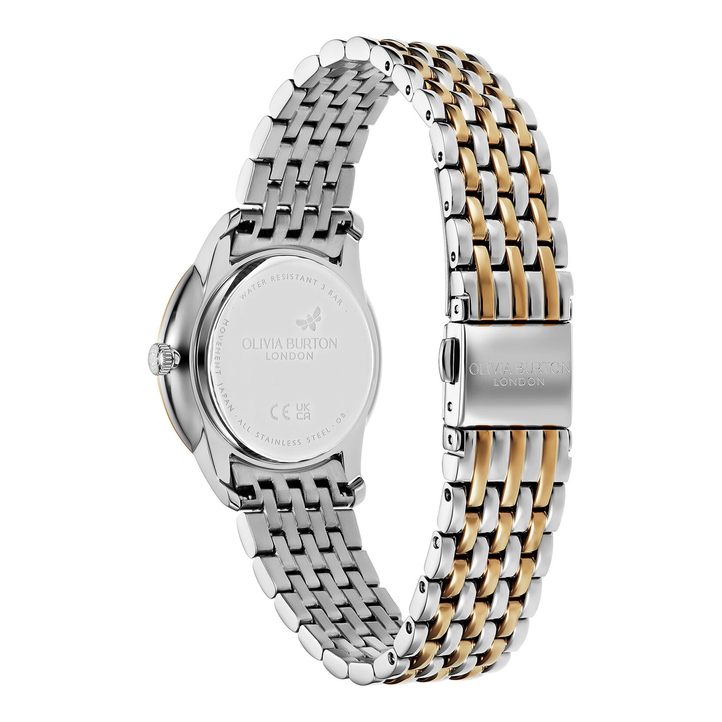 Olivia Burton Classic 32mm Swirl Chalk Blue & Two Tone Bracelet Watch