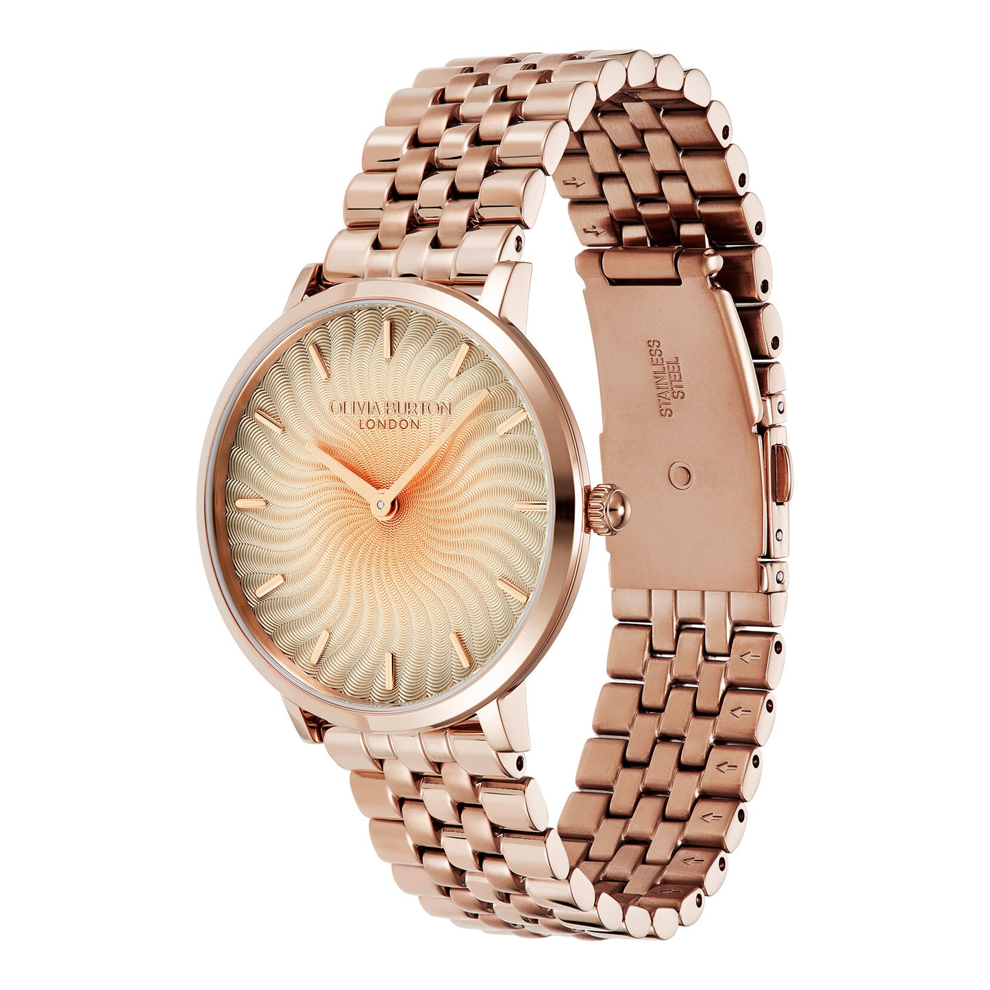 Olivia Burton Signature 35mm Radiant Sun Ombre & Rose Gold Bracelet Watch