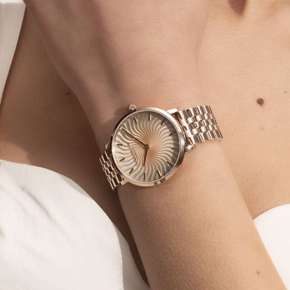 Olivia Burton Signature 35mm Radiant Sun Ombre & Rose Gold Bracelet Watch