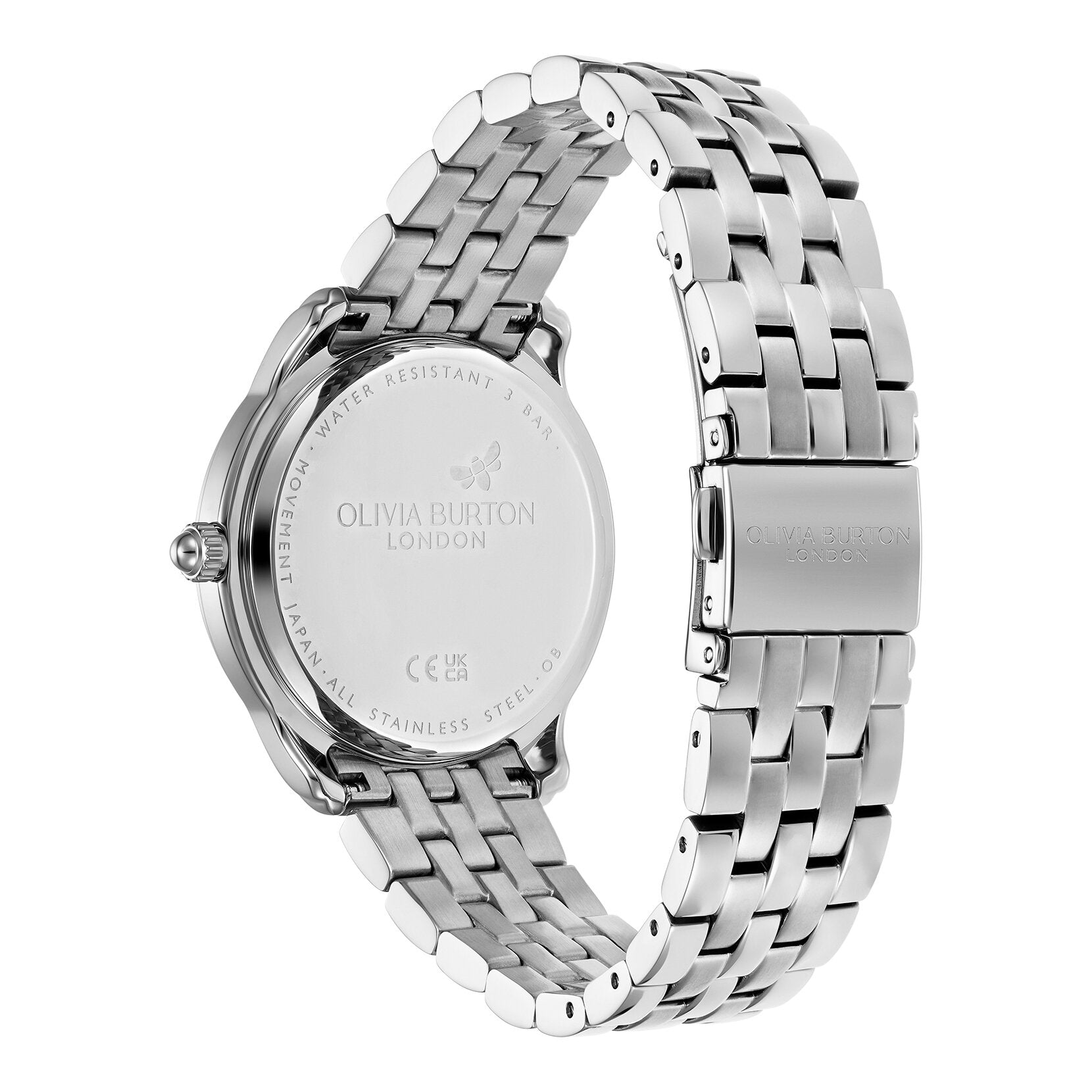 Olivia Burton Classic 36mm Starlight Color Turquoise & Silver Bracelet Watch