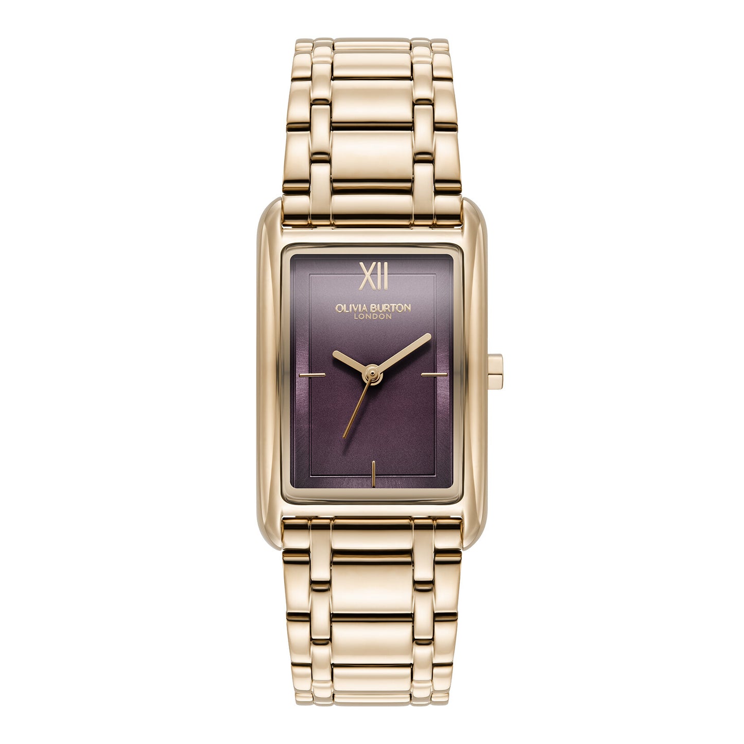 Olivia Burton Classic 23mm Grove Midnight Plum & Rose Gold Bracelet Watch