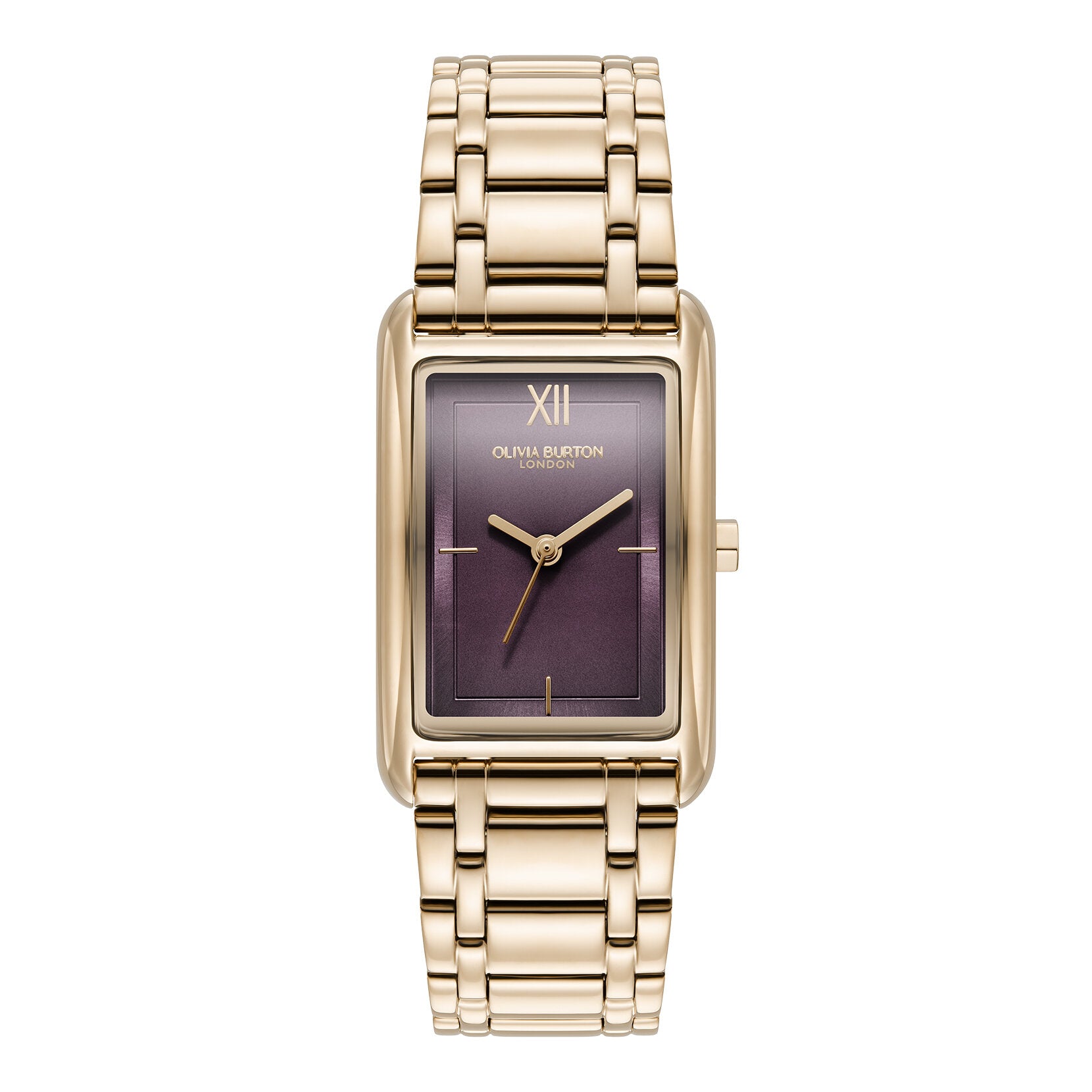 Olivia Burton Classic 23mm Grove Midnight Plum & Rose Gold Bracelet Watch