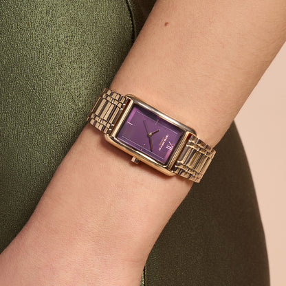 Olivia Burton Classic 23mm Grove Midnight Plum & Rose Gold Bracelet Watch