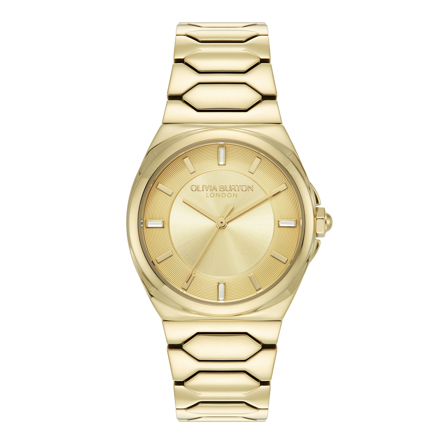 Olivia Burton Sports Luxe 34mm Lustre Champagne & Gold Bracelet Watch