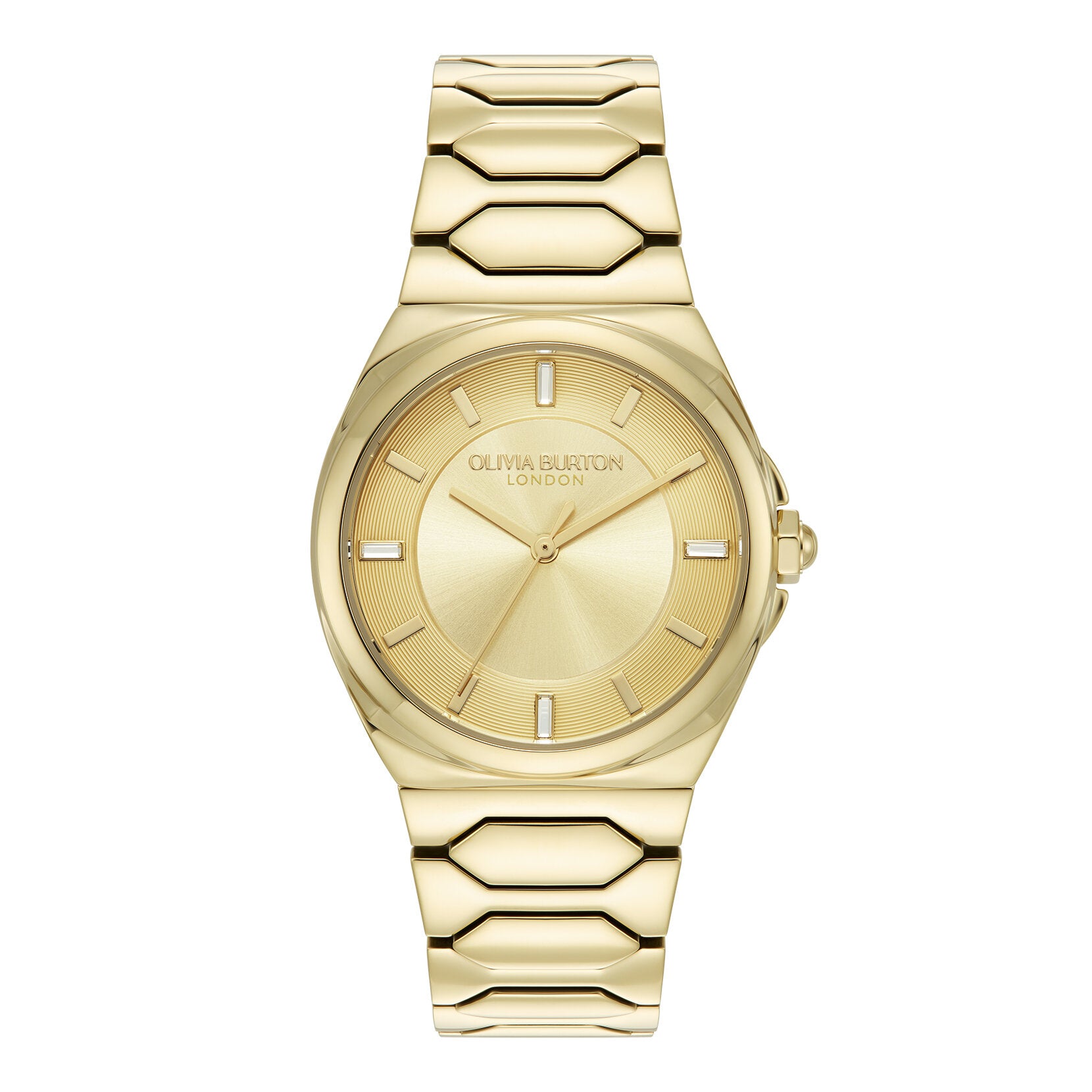 Olivia Burton Sports Luxe 34mm Lustre Champagne & Gold Bracelet Watch