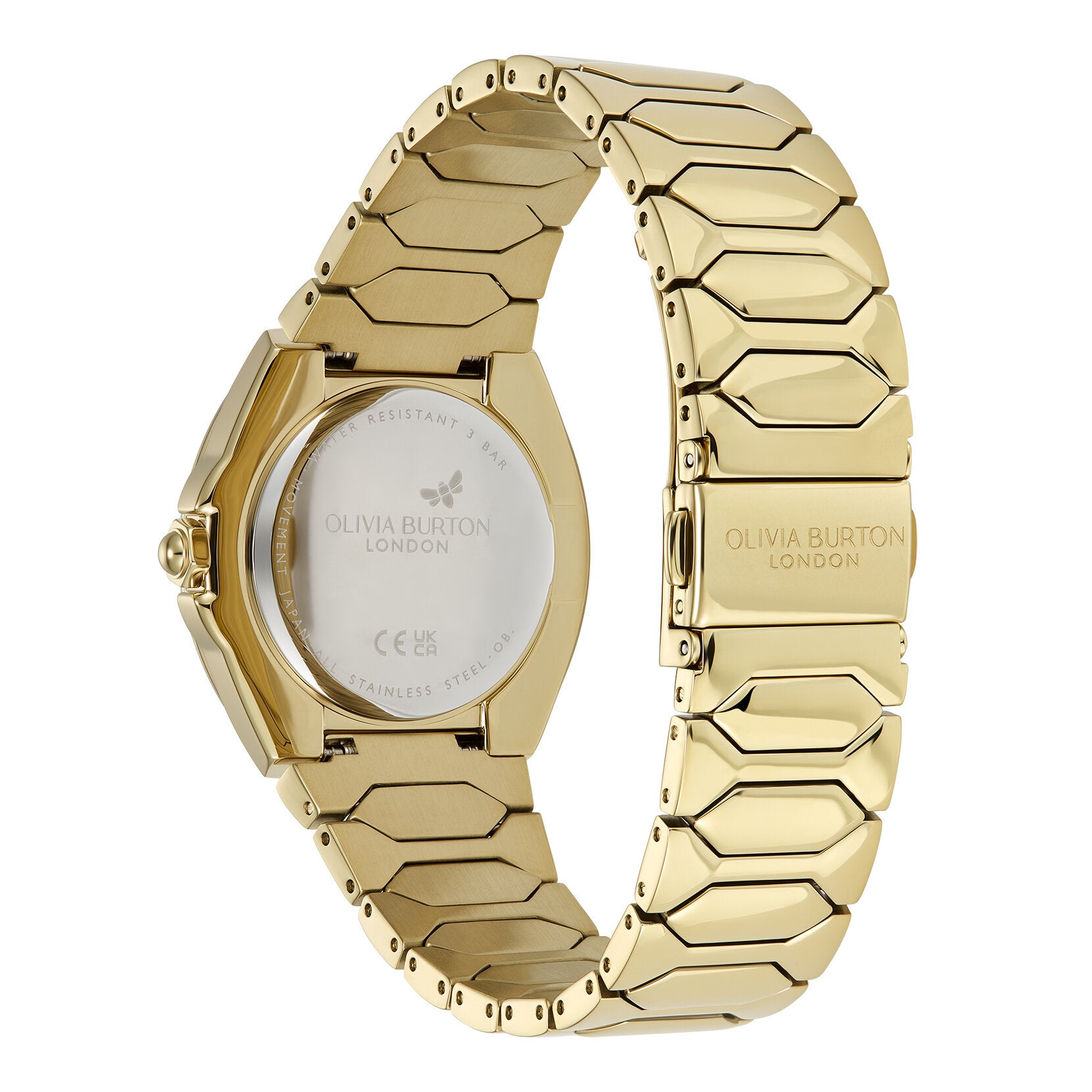 Olivia Burton Sports Luxe 34mm Lustre Champagne & Gold Bracelet Watch