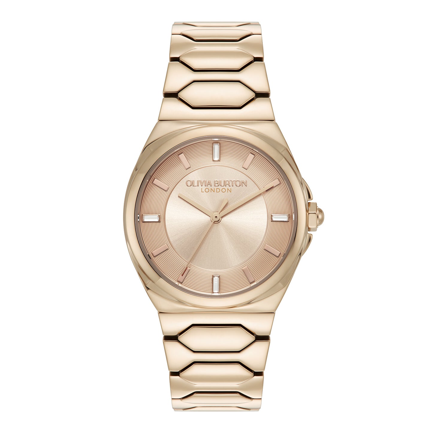 Olivia Burton Sports Luxe 34mm Lustre Carnation & Rose Gold Bracelet Watch