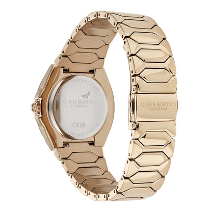 Olivia Burton Sports Luxe 34mm Lustre Carnation & Rose Gold Bracelet Watch