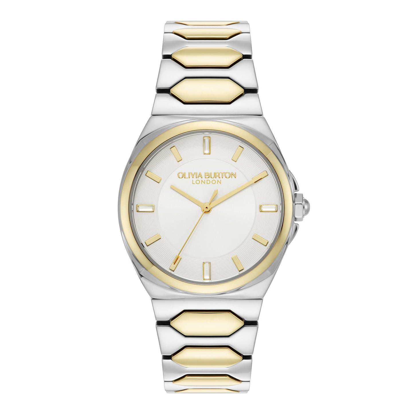 Olivia Burton Sports Luxe 34mm Lustre Ivory & Two Tone Bracelet Watch