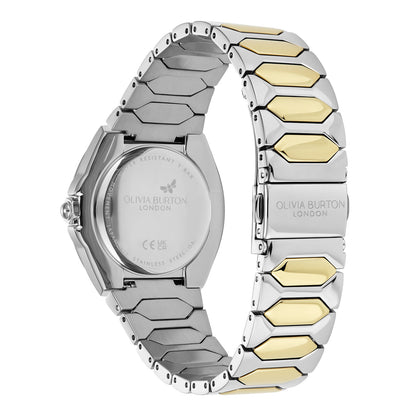 Olivia Burton Sports Luxe 34mm Lustre Ivory & Two Tone Bracelet Watch