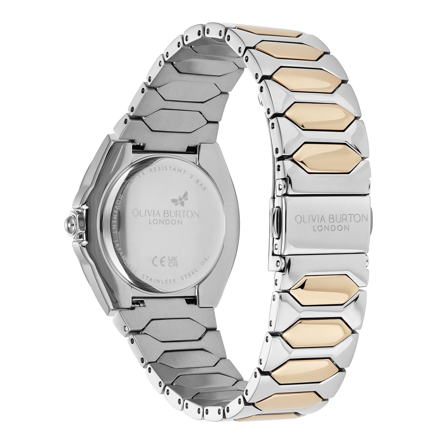 Olivia Burton Sports Luxe 34mm Lustre Chalk Blue & Two Tone Bracelet Watch