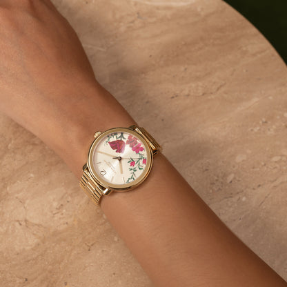Olivia Burton Signature 36mm Vintage Floral Gold Bracelet Watch