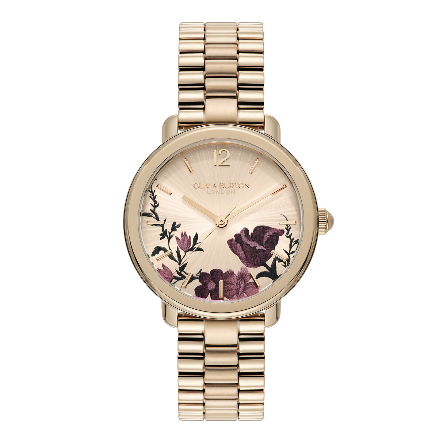 Olivia Burton Signature 36mm Vintage Floral Rose Gold Bracelet Watch
