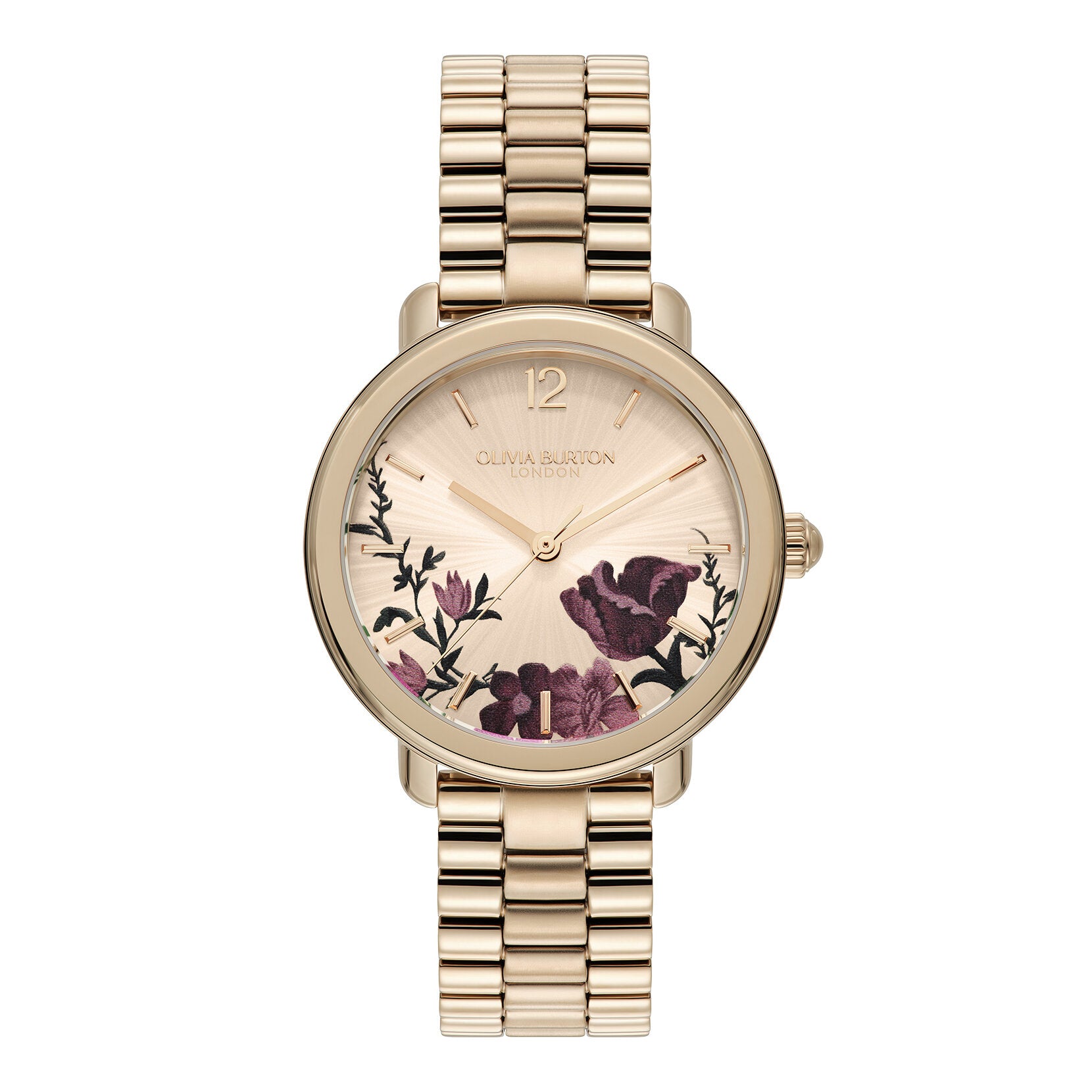 Olivia Burton Signature 36mm Vintage Floral Rose Gold Bracelet Watch