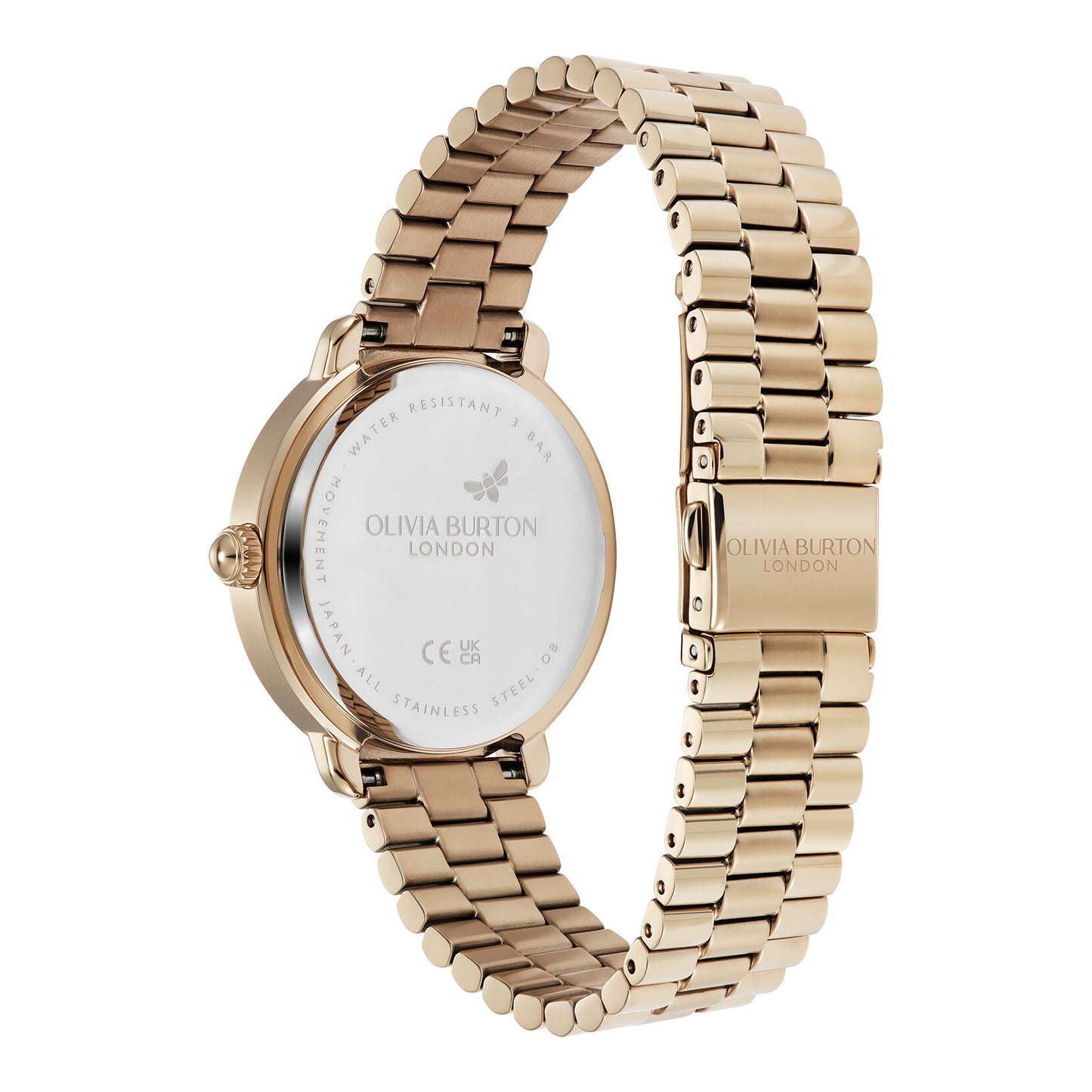 Olivia Burton Signature 36mm Vintage Floral Rose Gold Bracelet Watch