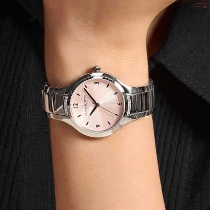 Olivia Burton Classic 34mm Lea Light Blush & Silver Bracelet Watch