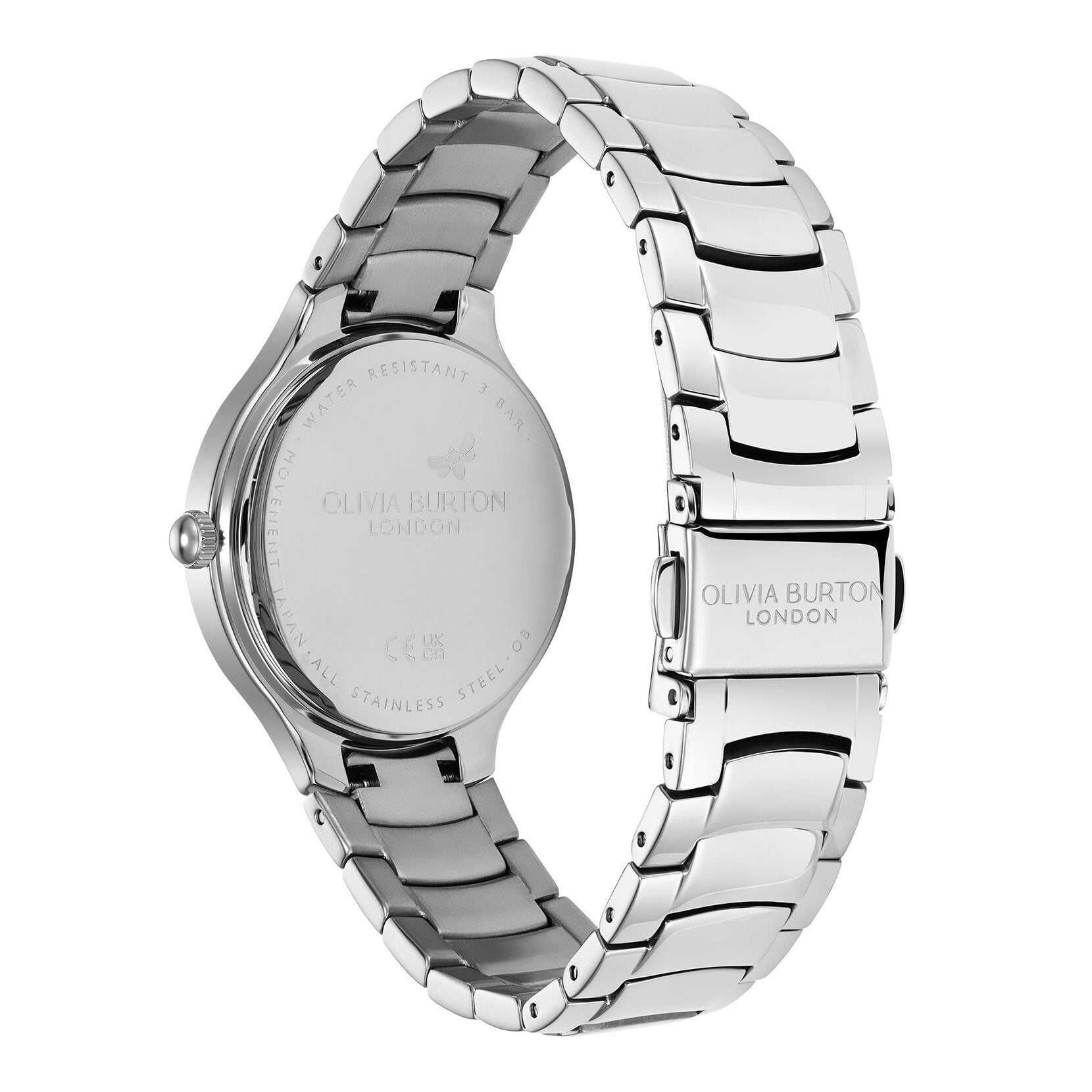 Olivia Burton Classic 34mm Lea Light Blush & Silver Bracelet Watch