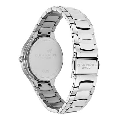 Olivia Burton Classic 34mm Lea Light Blush & Silver Bracelet Watch
