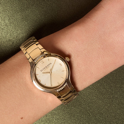 Olivia Burton Classic 34mm Lea Rose Gold Bracelet Watch