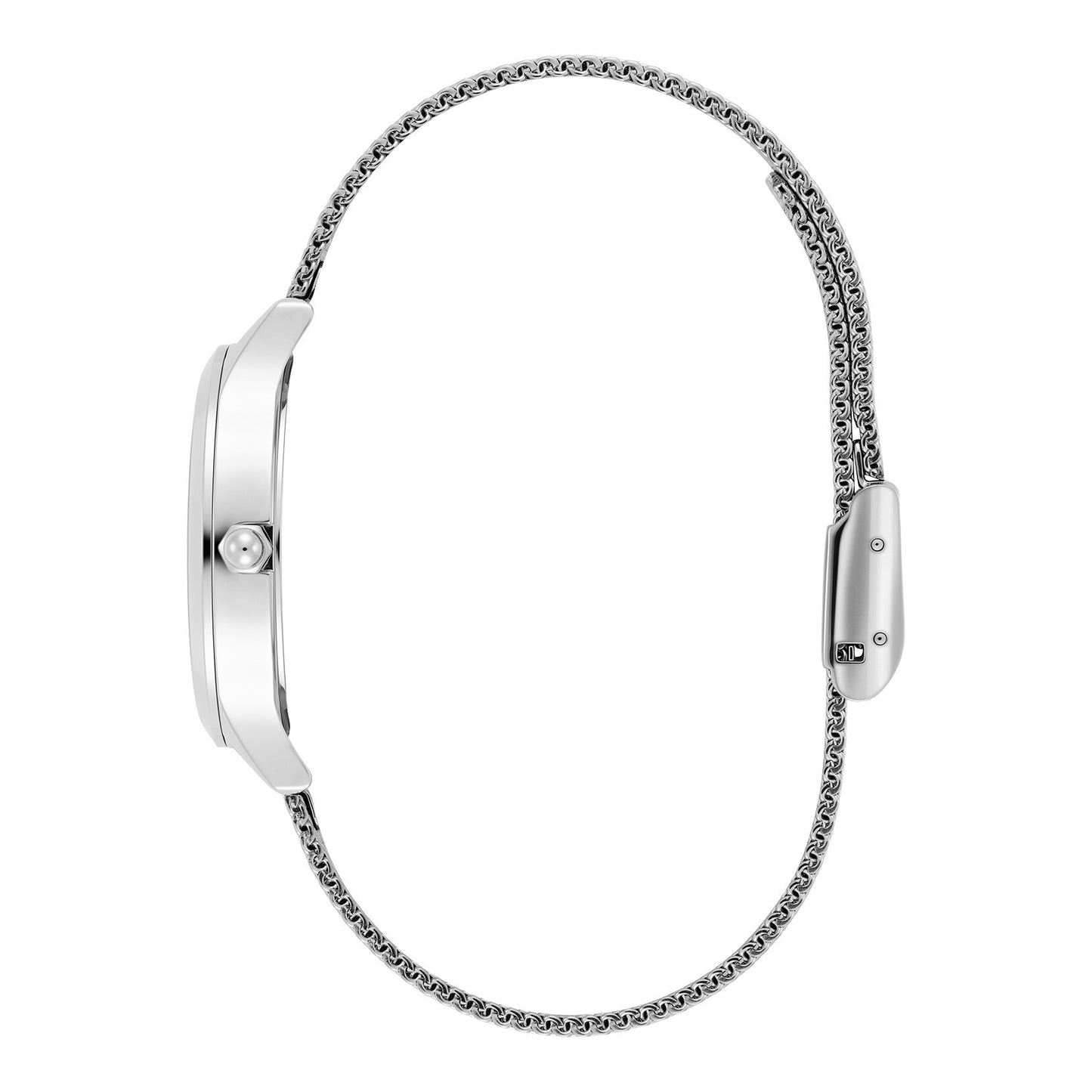 Olivia Burton Classic 30mm Wonderlust White & Silver Mesh Watch