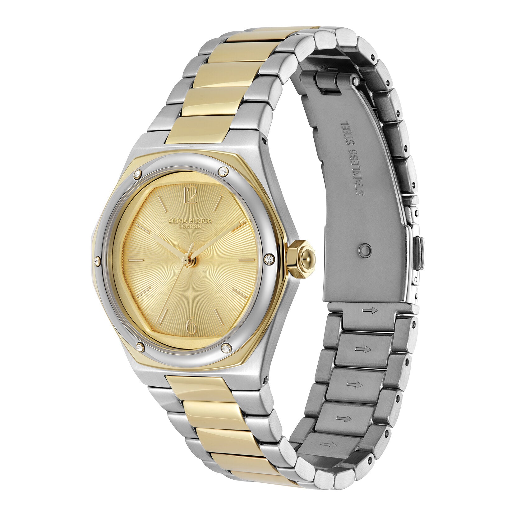 Olivia Burton Sports Luxe 33mm Hexa Gold & Two Tone Bracelet Watch