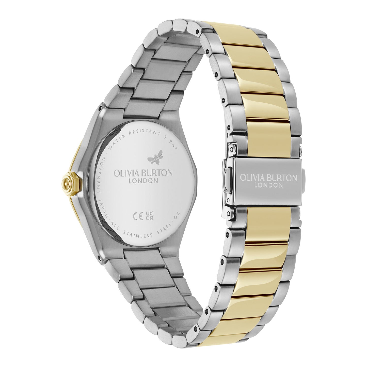 Olivia Burton Sports Luxe 33mm Hexa Gold & Two Tone Bracelet Watch