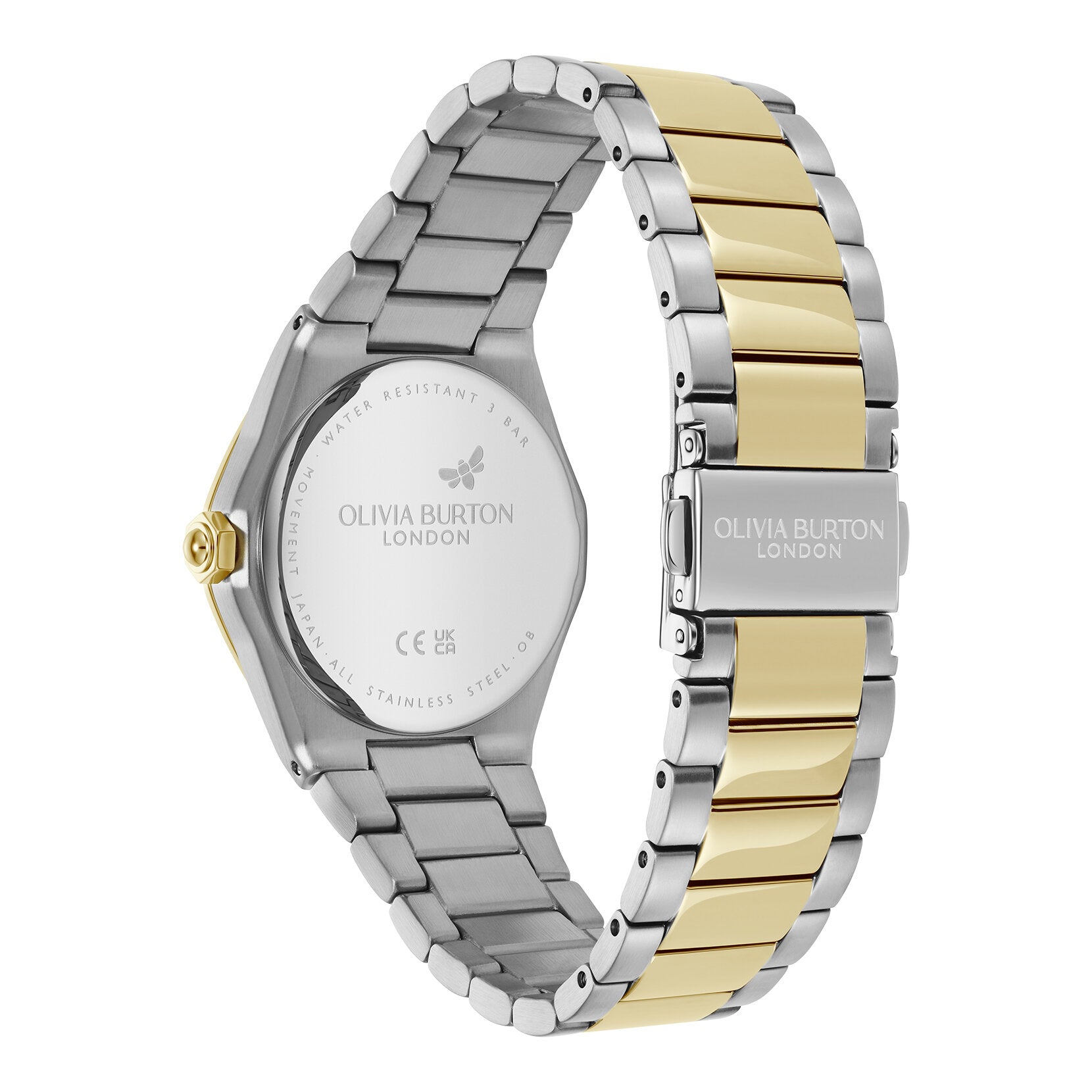Olivia Burton Sports Luxe 33mm Hexa Gold & Two Tone Bracelet Watch