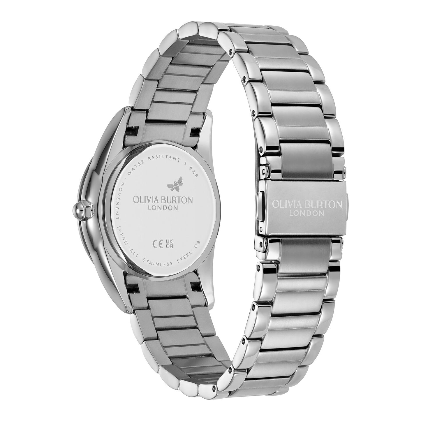 Olivia Burton Classic 34mm Glowful Mint Green & Silver Bracelet Watch
