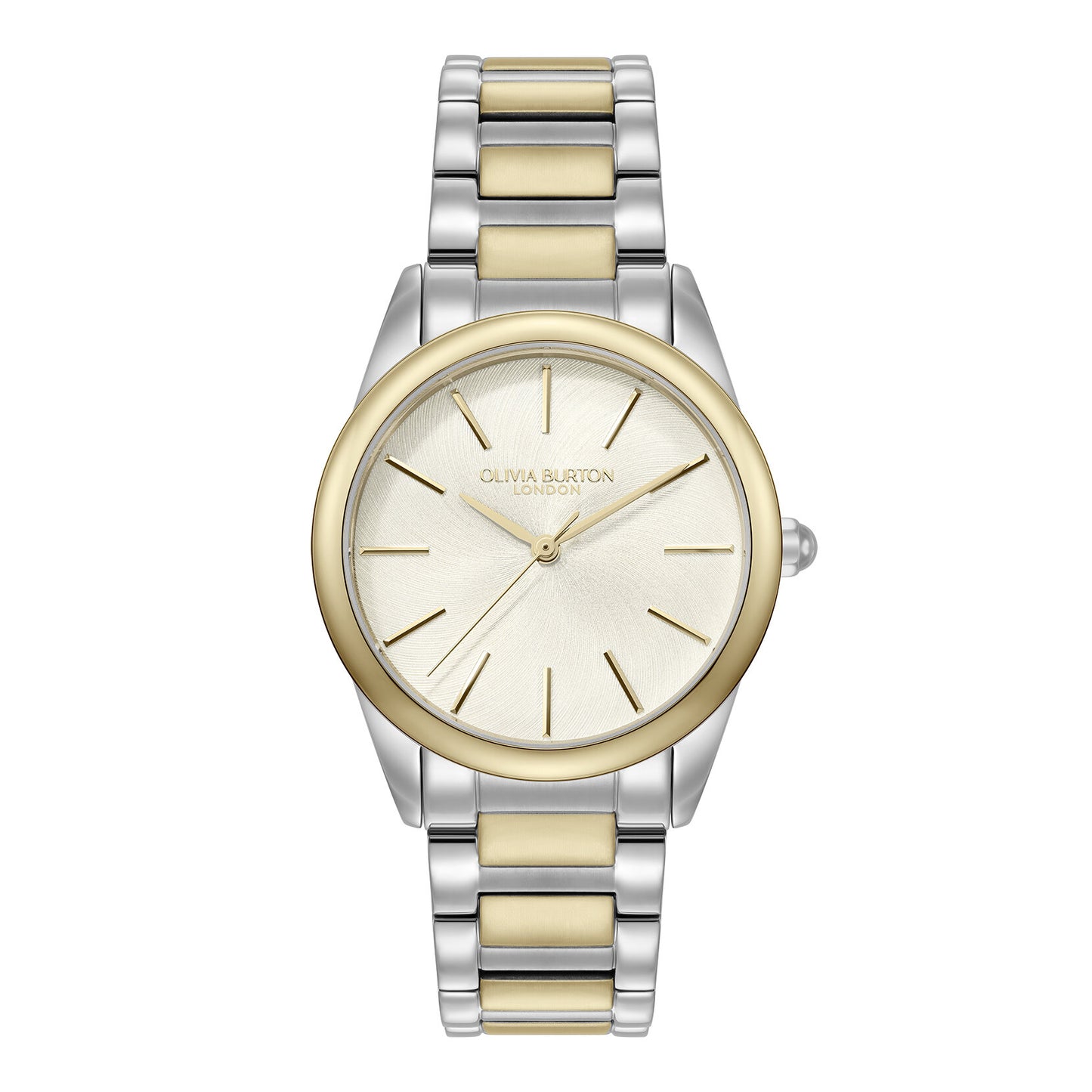Olivia Burton Classic 34mm Glowful Ivory & Two Tone Bracelet Watch
