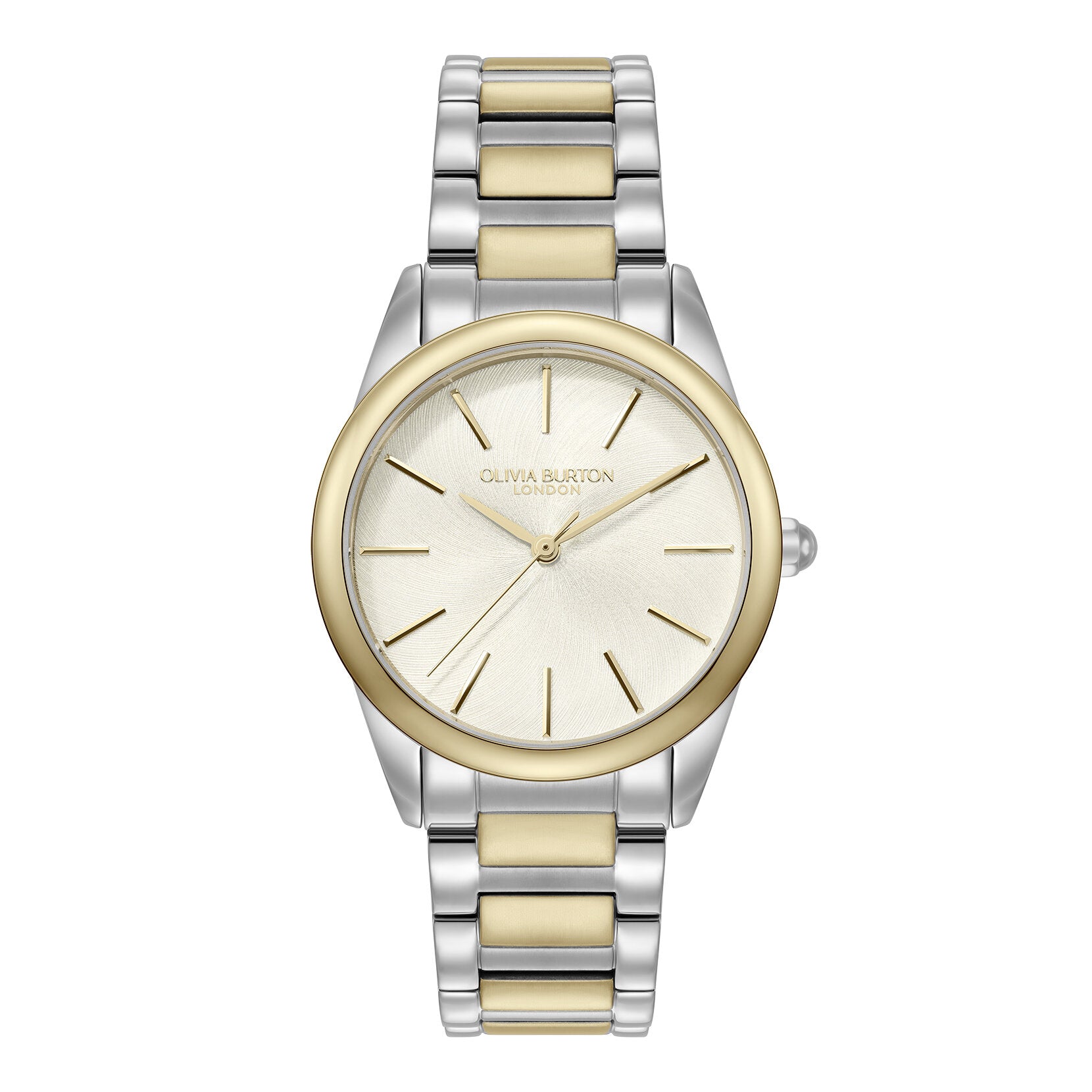 Olivia Burton Classic 34mm Glowful Ivory & Two Tone Bracelet Watch