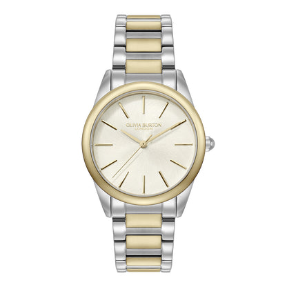 Olivia Burton Classic 34mm Glowful Ivory & Two Tone Bracelet Watch
