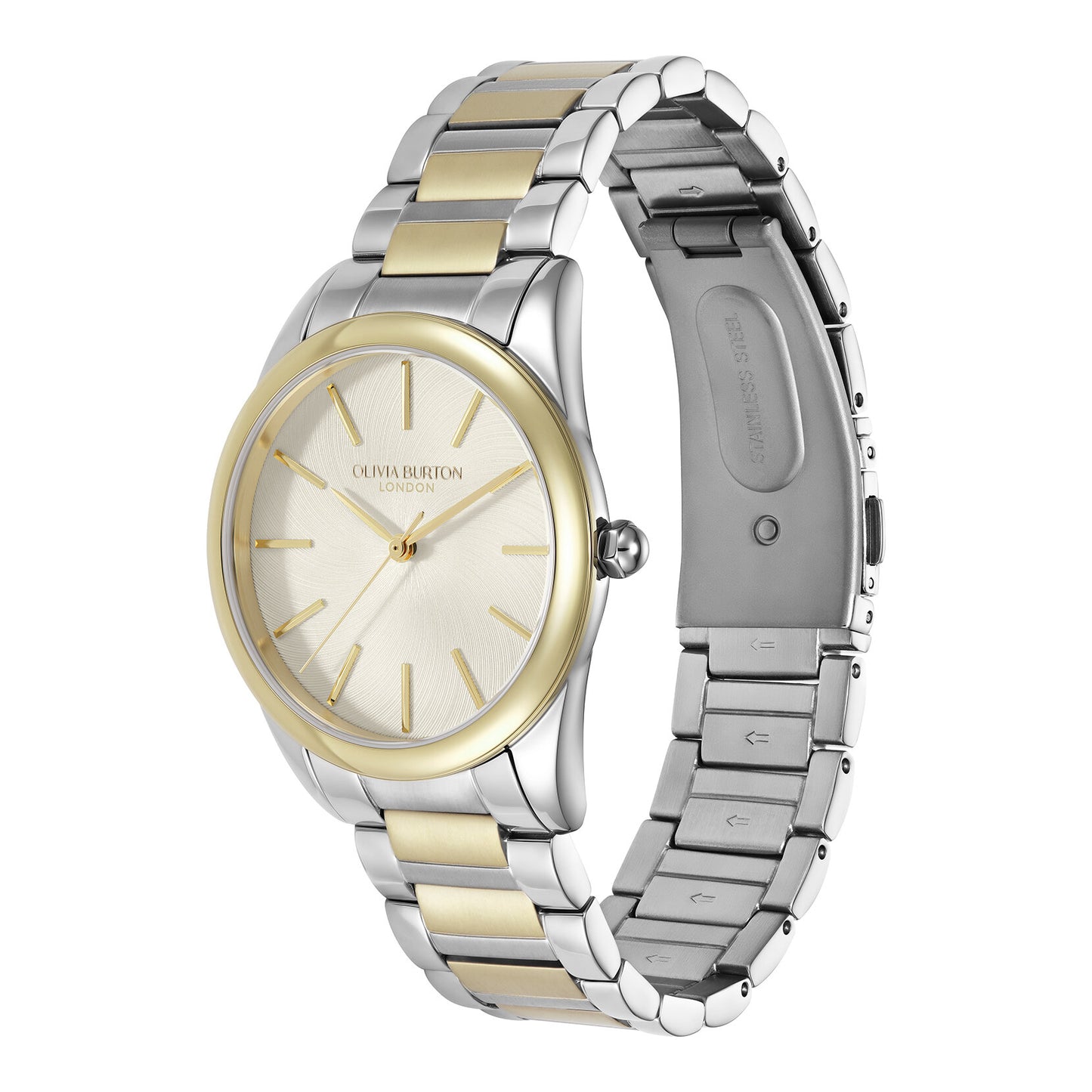 Olivia Burton Classic 34mm Glowful Ivory & Two Tone Bracelet Watch