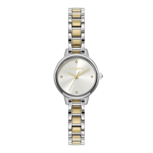 Olivia Burton Classic 23mm Mini White & Two Tone Bracelet Watch