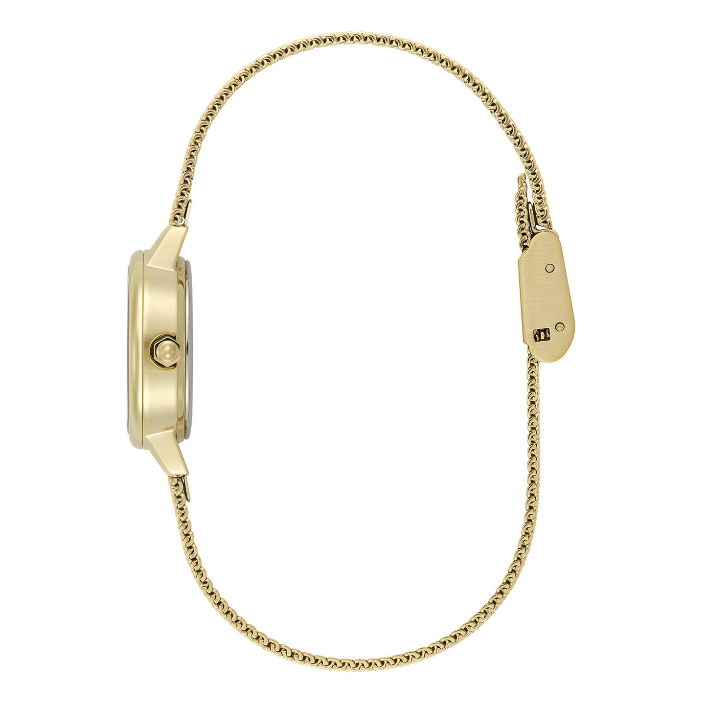 Olivia Burton Classic 23mm Mini Forest Green & Gold Mesh Watch