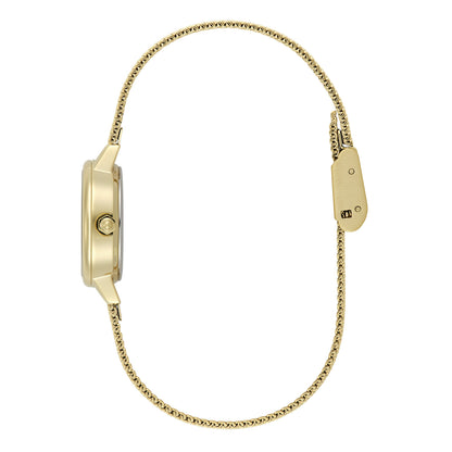 Olivia Burton Classic 23mm Mini Forest Green & Gold Mesh Watch