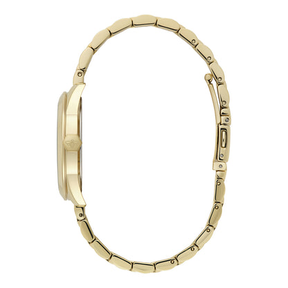 Olivia Burton Sports Luxe 34mm Geo Black & Gold Bracelet Watch