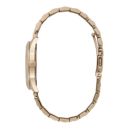 Olivia Burton Sports Luxe 34mm Geo Ivory & Rose Gold Bracelet Watch