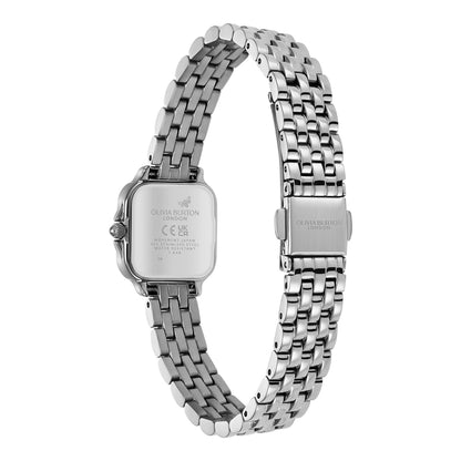Olivia Burton Classic 20mm Mini Grosvenor Sage Green & Silver Bracelet Watch