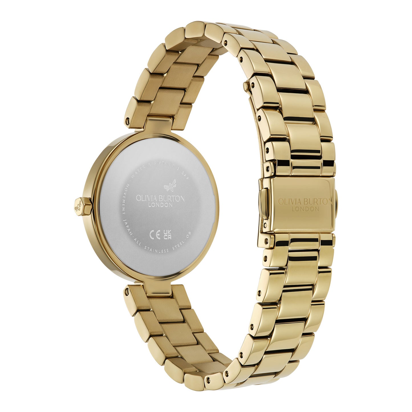 Olivia Burton Classic 32mm Dimension T-Bar Ivory & Gold Bracelet Watch